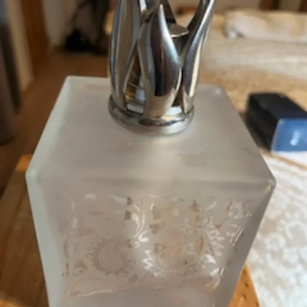 Lampe Berger Paris France Clear Frosted Etched Cube - Picture 2 of 11